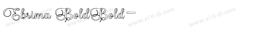 Ebrima BoldBold字体转换